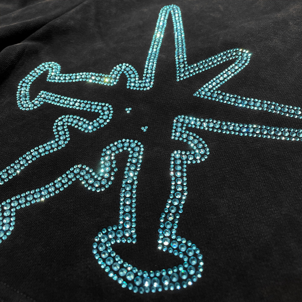 XL Dagger Rhinestone Shorts