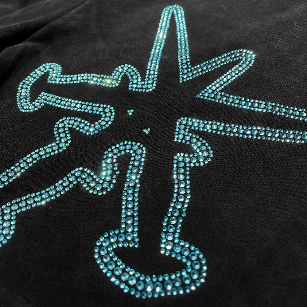 XL Dagger Rhinestone Shorts - UNKNOWN LONDON - VENTURER