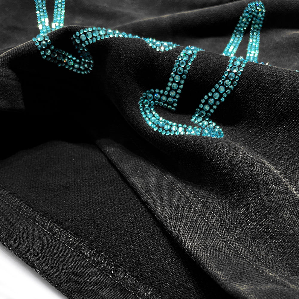 XL Dagger Rhinestone Shorts