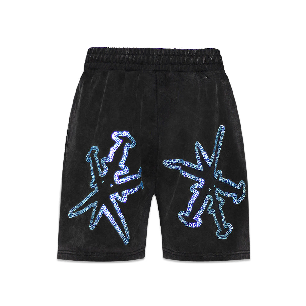 XL Dagger Rhinestone Shorts