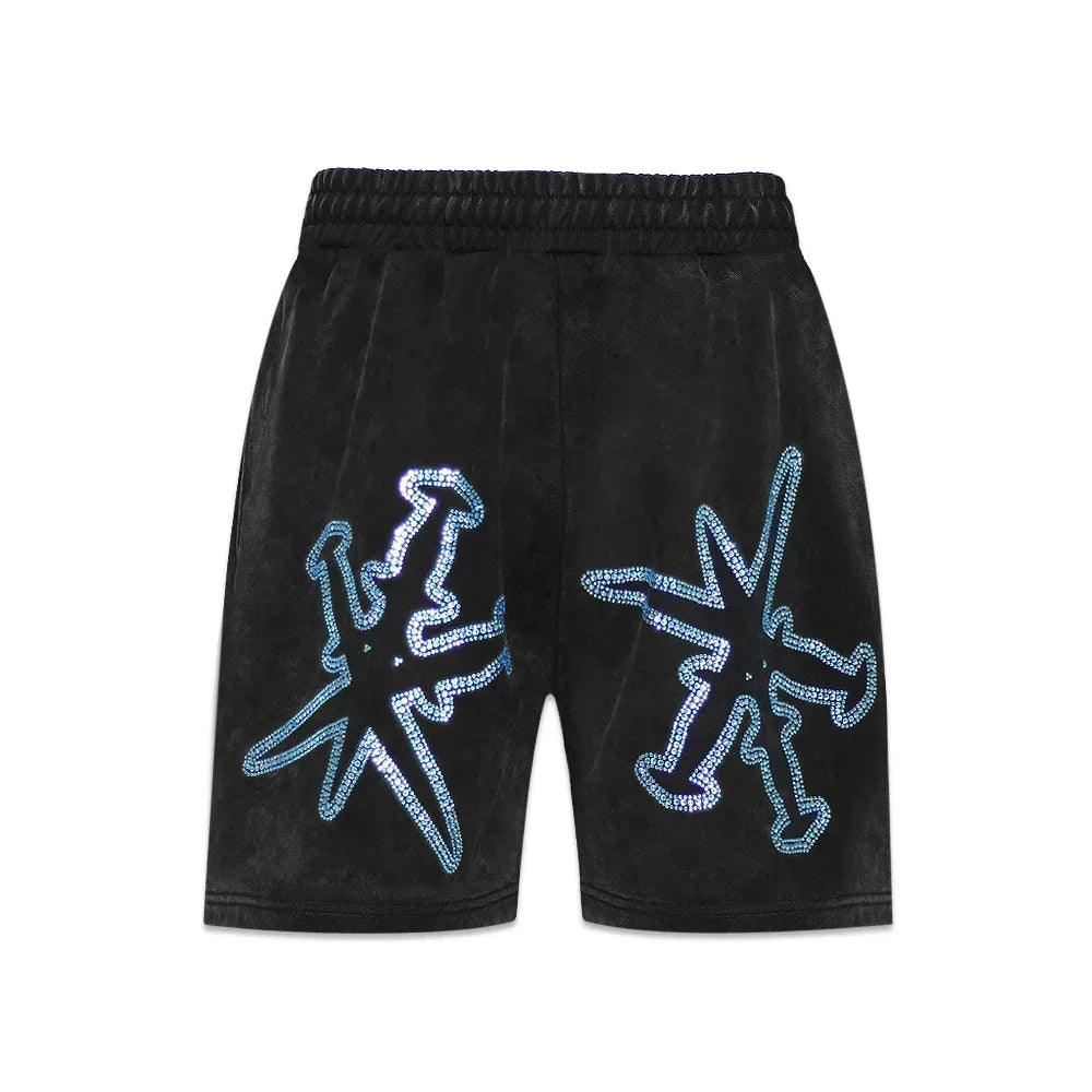 XL Dagger Rhinestone Shorts - UNKNOWN LONDON - VENTURER