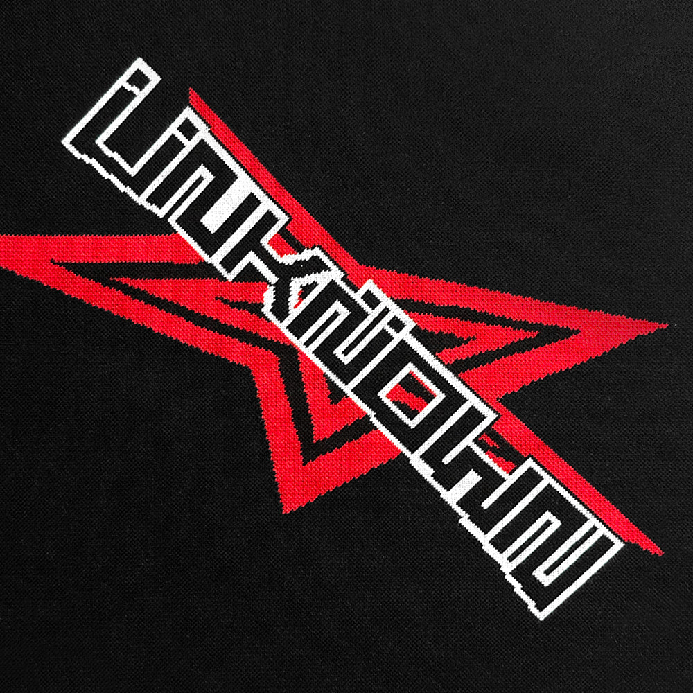 Distressed Logo Knit