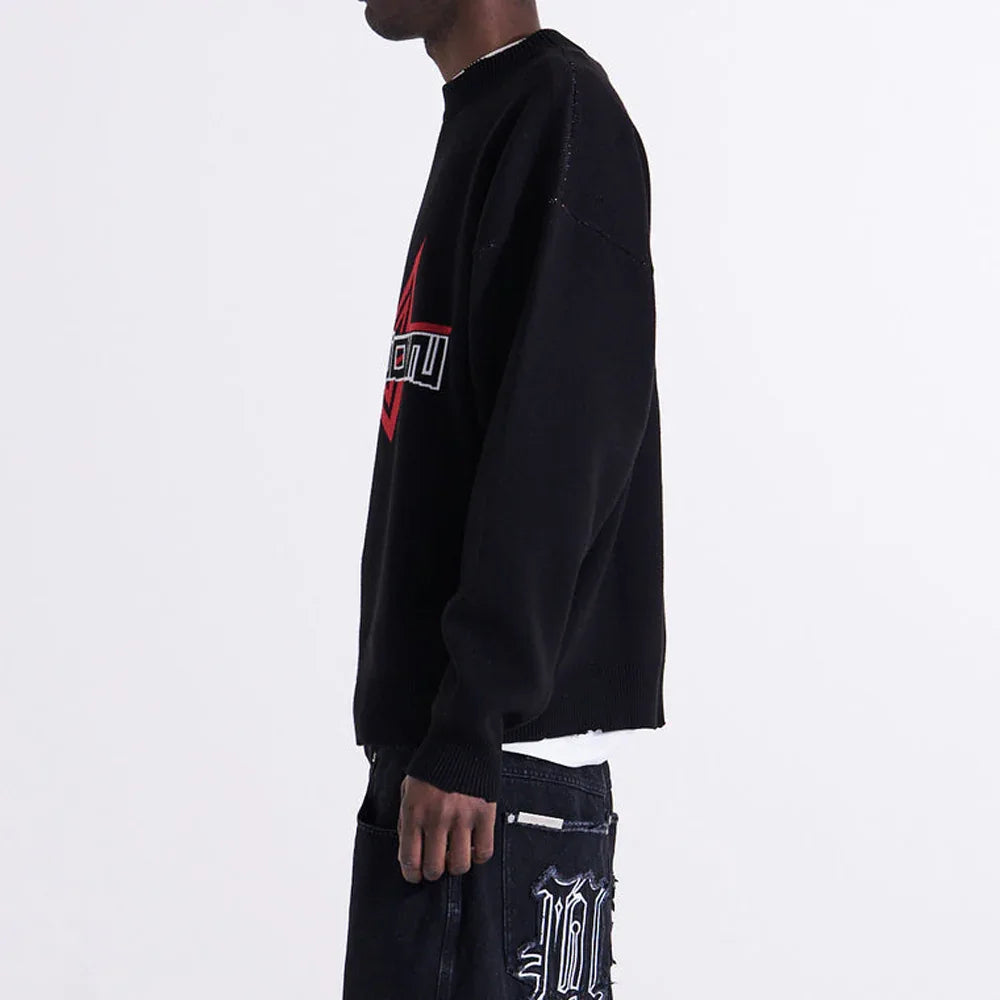 Distressed Logo Knit - UNKNOWN LONDON - VENTURER
