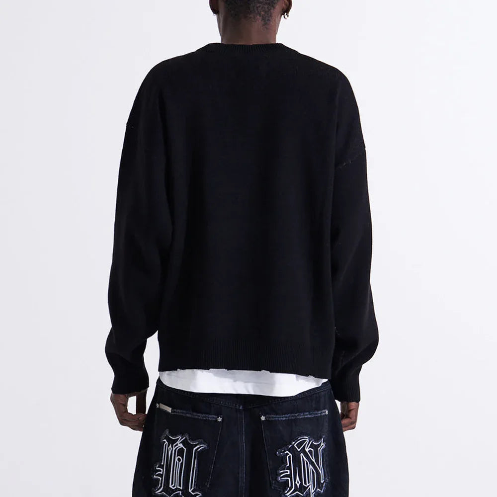 Distressed Logo Knit - UNKNOWN LONDON - VENTURER