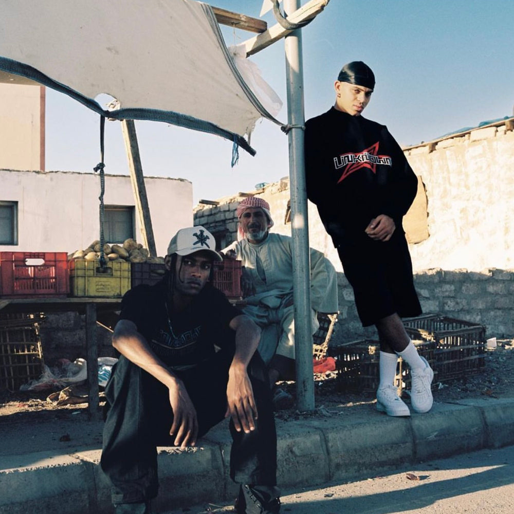 Distressed Logo Knit