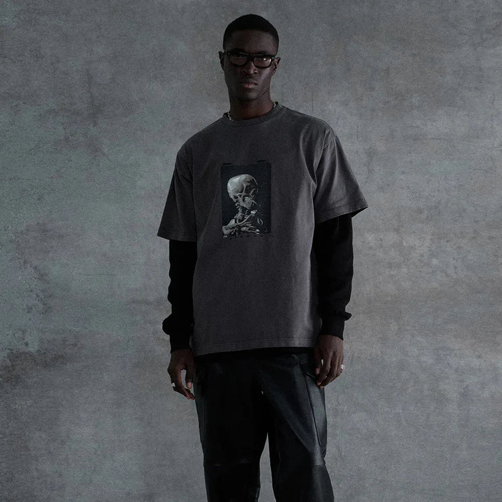 Skeleton Garment Dye Relaxed Tee V2 - STAMPD - VENTURER