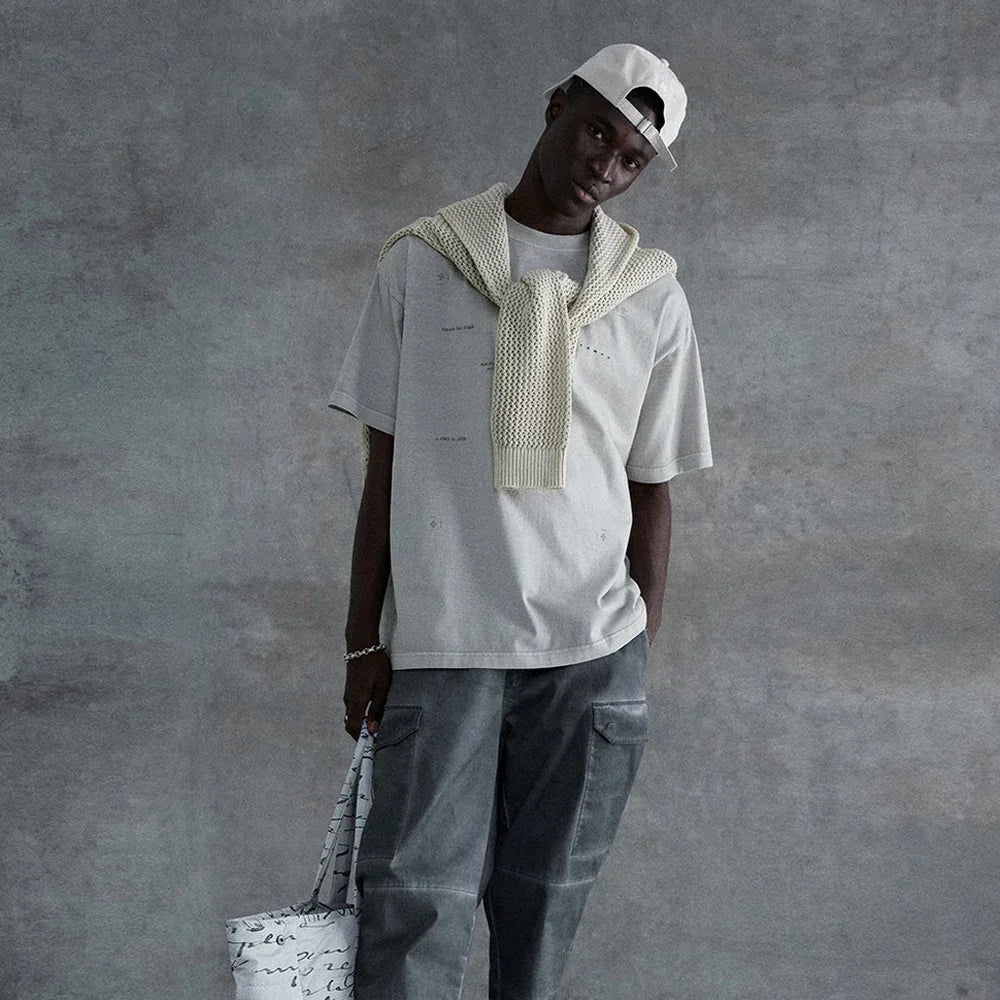 Skeleton Garment Dye Relaxed Tee V1 - STAMPD - VENTURER