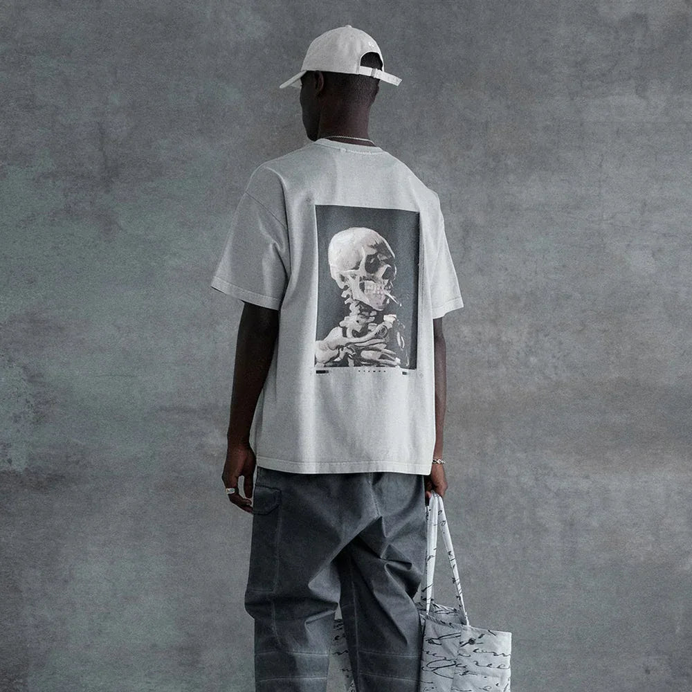 Skeleton Garment Dye Relaxed Tee V1 - STAMPD - VENTURER