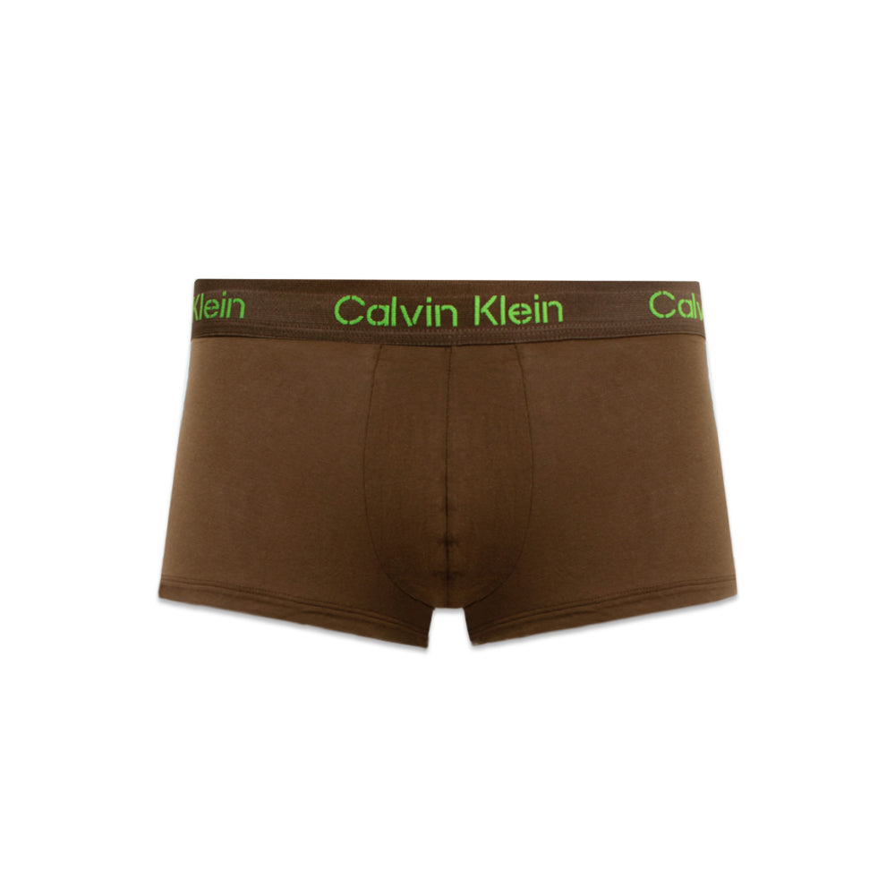 Khaki Cotton Low Rise Trunk 3PK