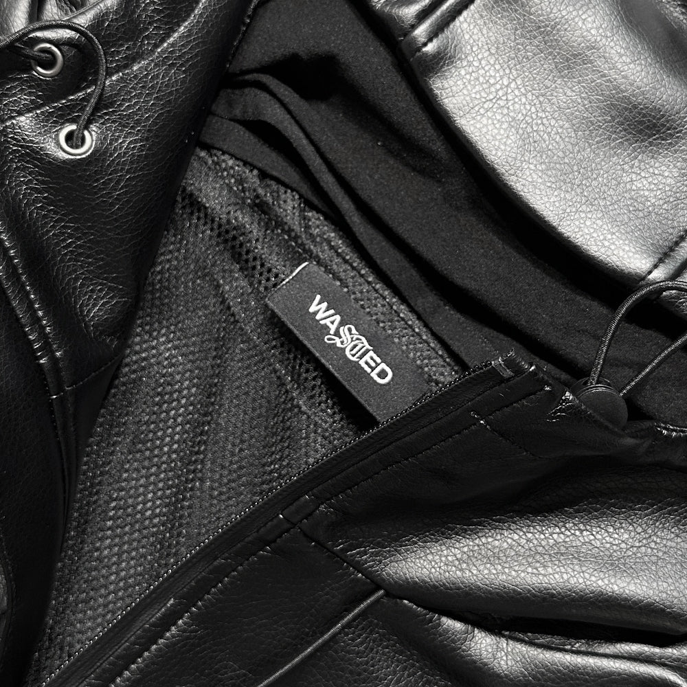 Nation Faux Leather Windbreaker