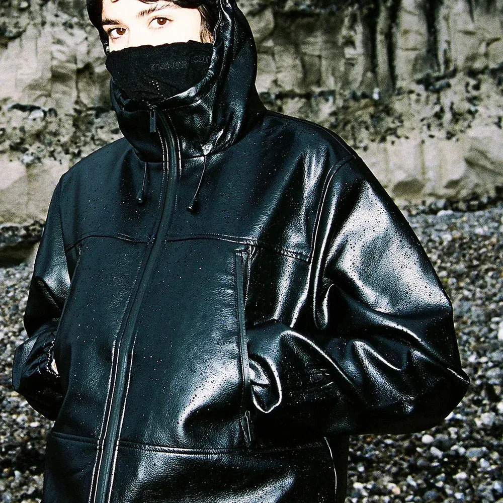 Nation Faux Leather Windbreaker - WASTED PARIS - VENTURER