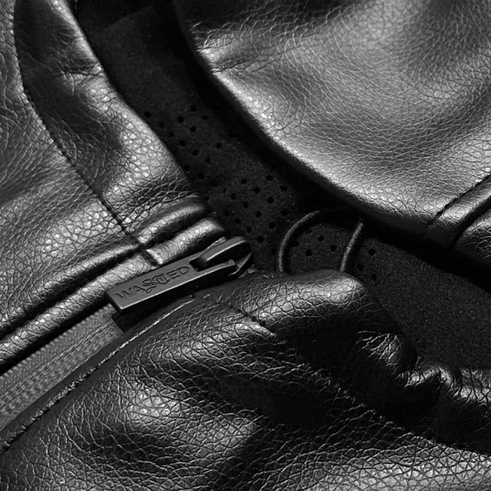 Nation Faux Leather Windbreaker - WASTED PARIS - VENTURER