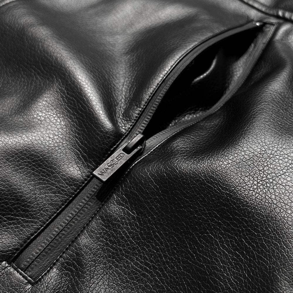 Nation Faux Leather Windbreaker - WASTED PARIS - VENTURER