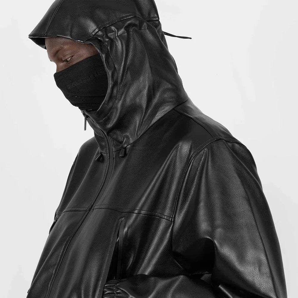 Nation Faux Leather Windbreaker - WASTED PARIS - VENTURER