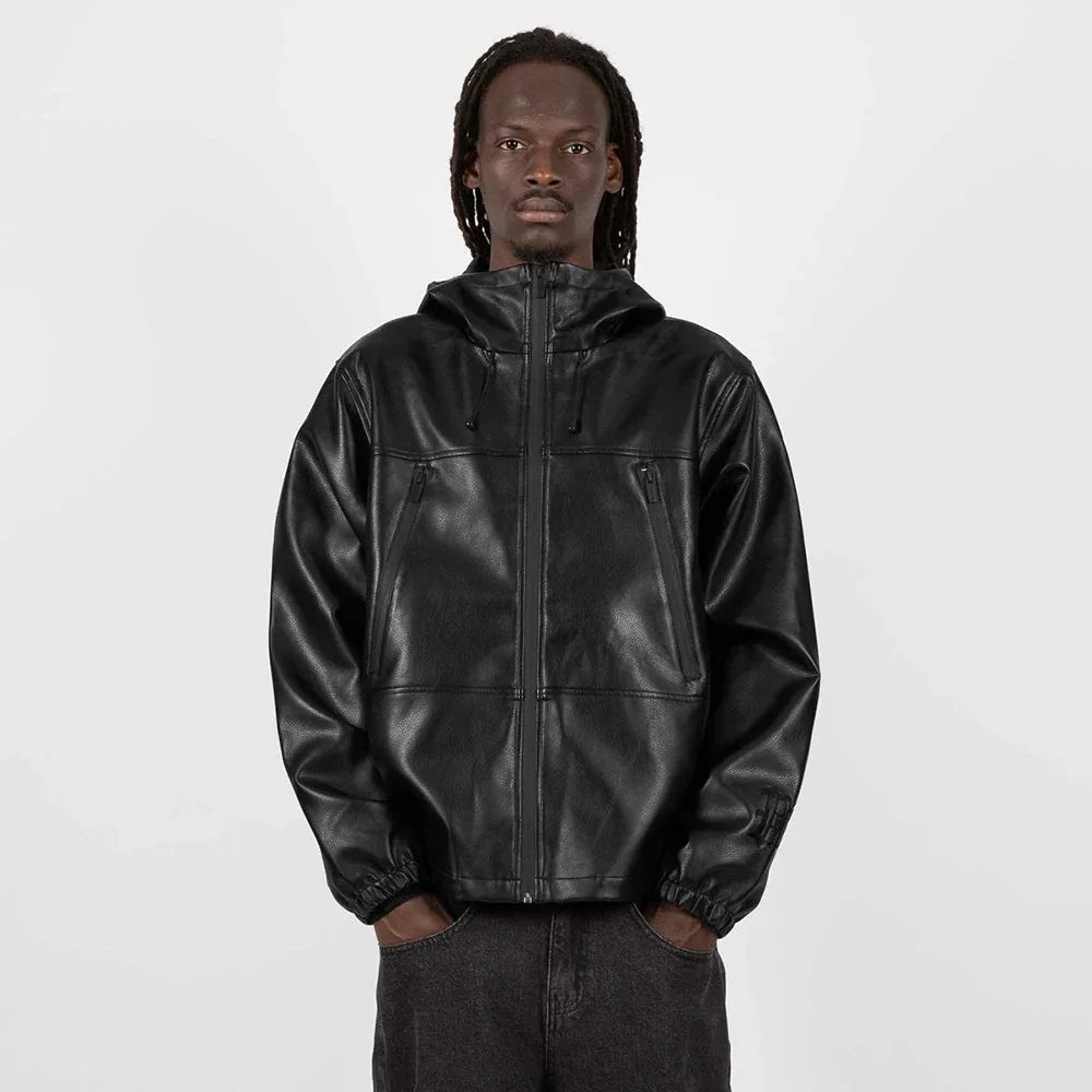 Nation Faux Leather Windbreaker - WASTED PARIS - VENTURER