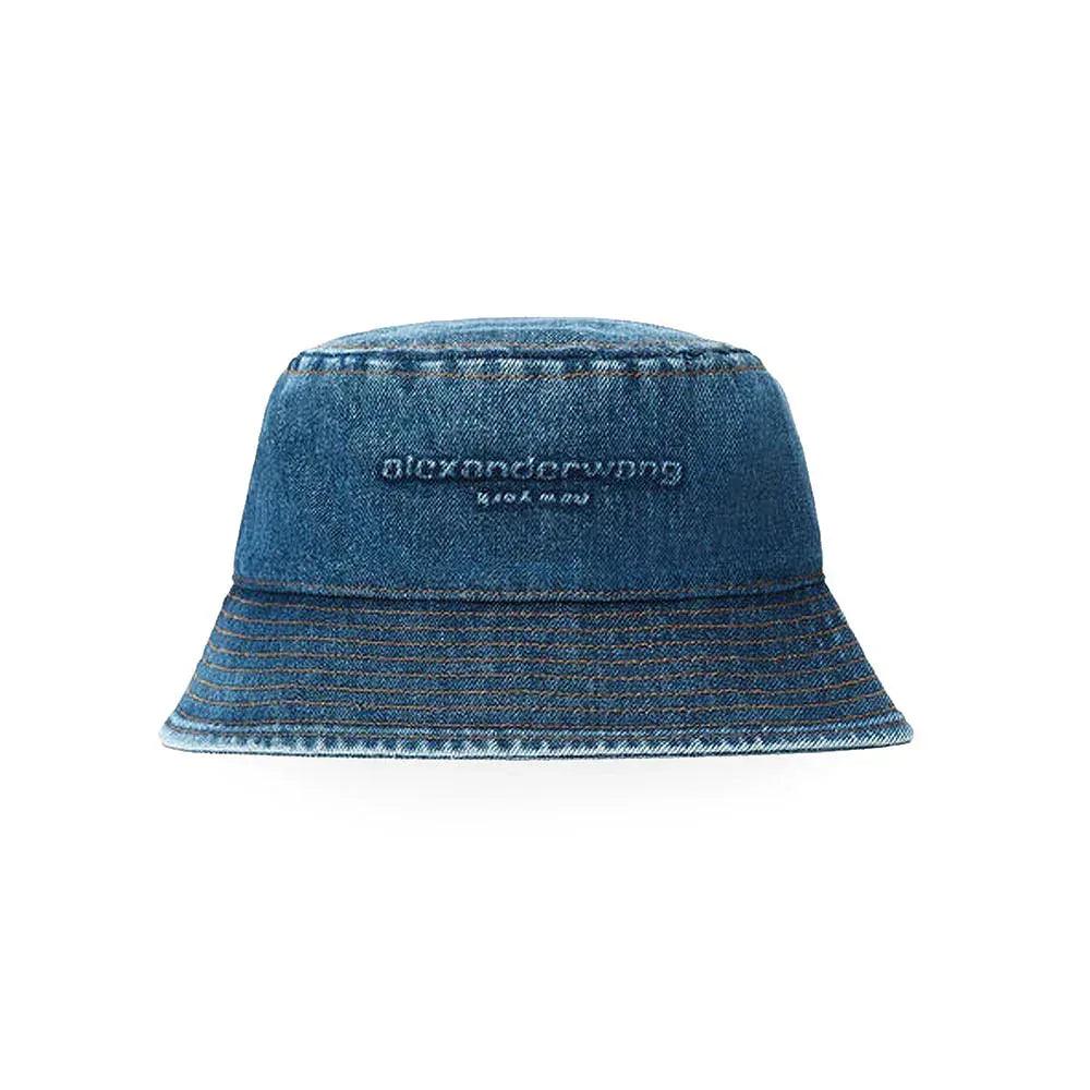 Embossed Denim Bucket Hat - ALEXANDER WANG - VENTURER