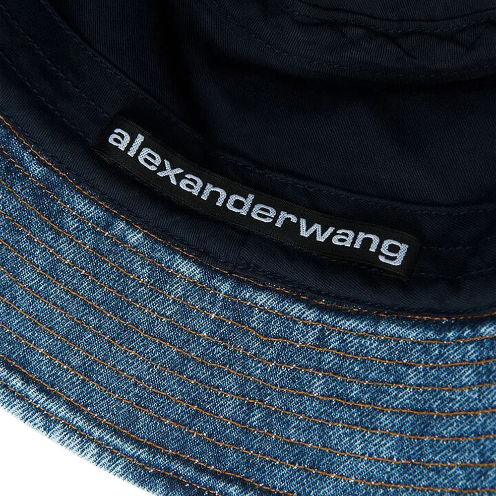 Embossed Denim Bucket Hat - ALEXANDER WANG - VENTURER