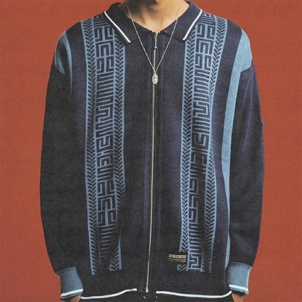 Links Zip Up Polo Sweater