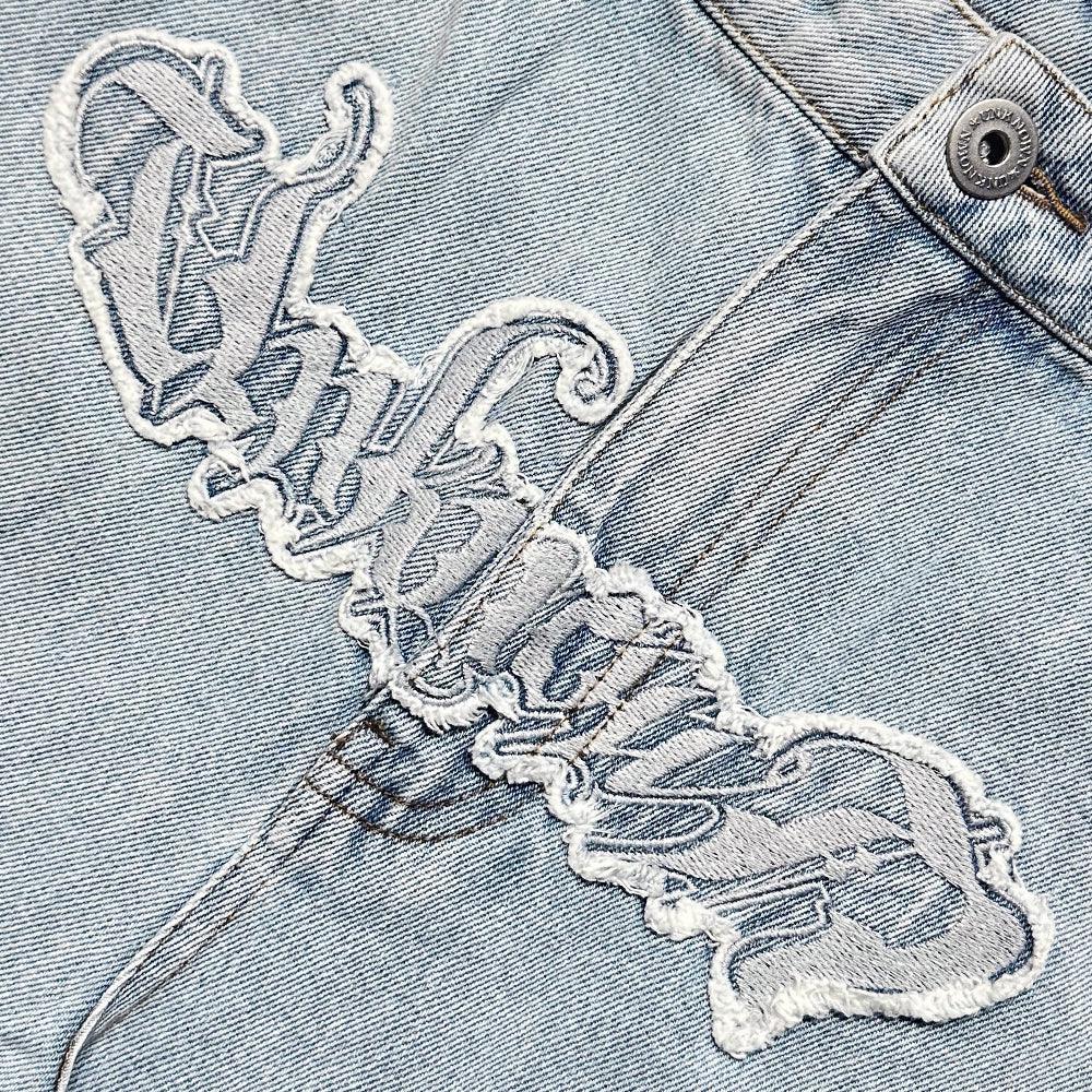Bleached Zip Panel Baggy Denim - UNKNOWN LONDON - VENTURER