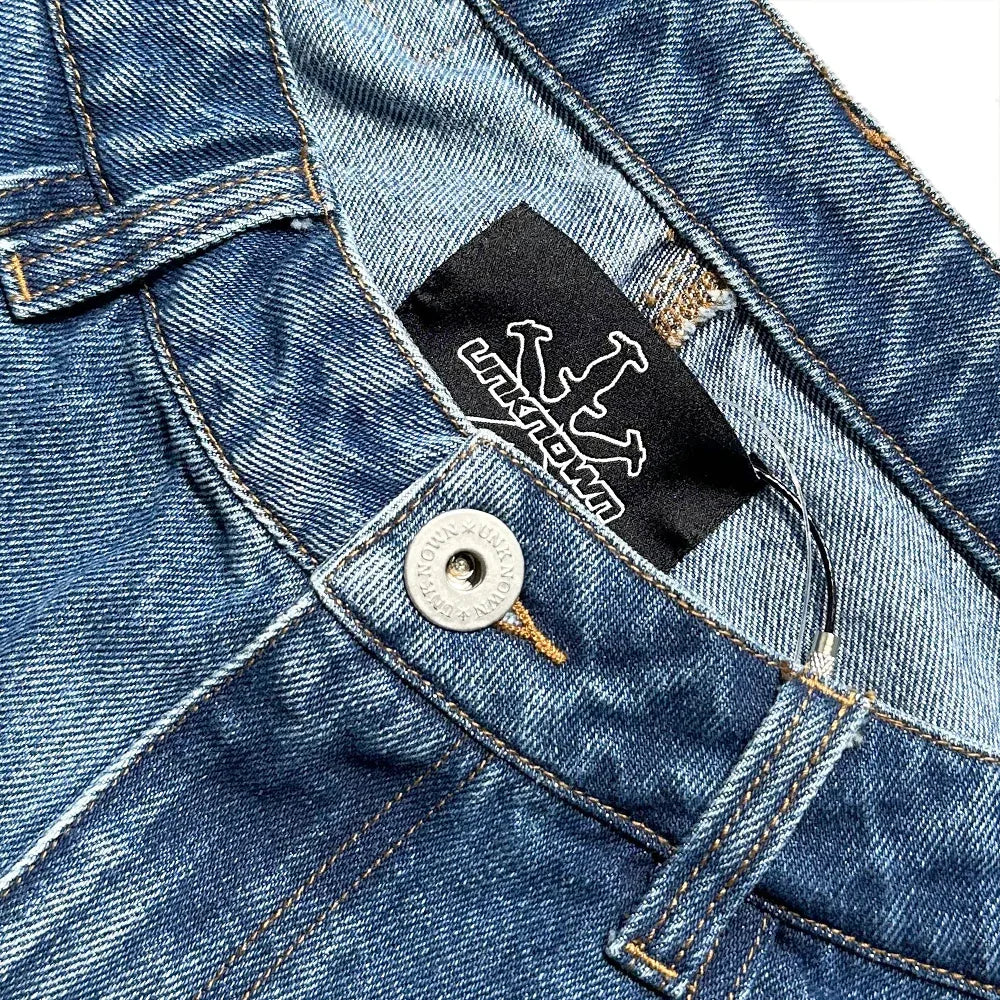 UN Logo Baggy Denim - UNKNOWN LONDON - VENTURER