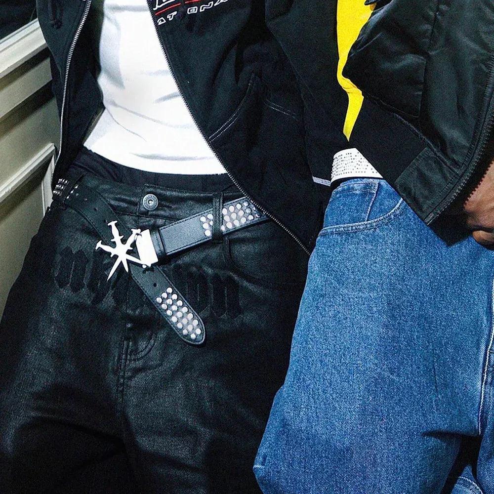 UN Logo Baggy Denim - UNKNOWN LONDON - VENTURER
