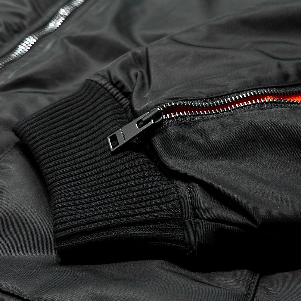 Oversized Zip Panel Bomber Jacket