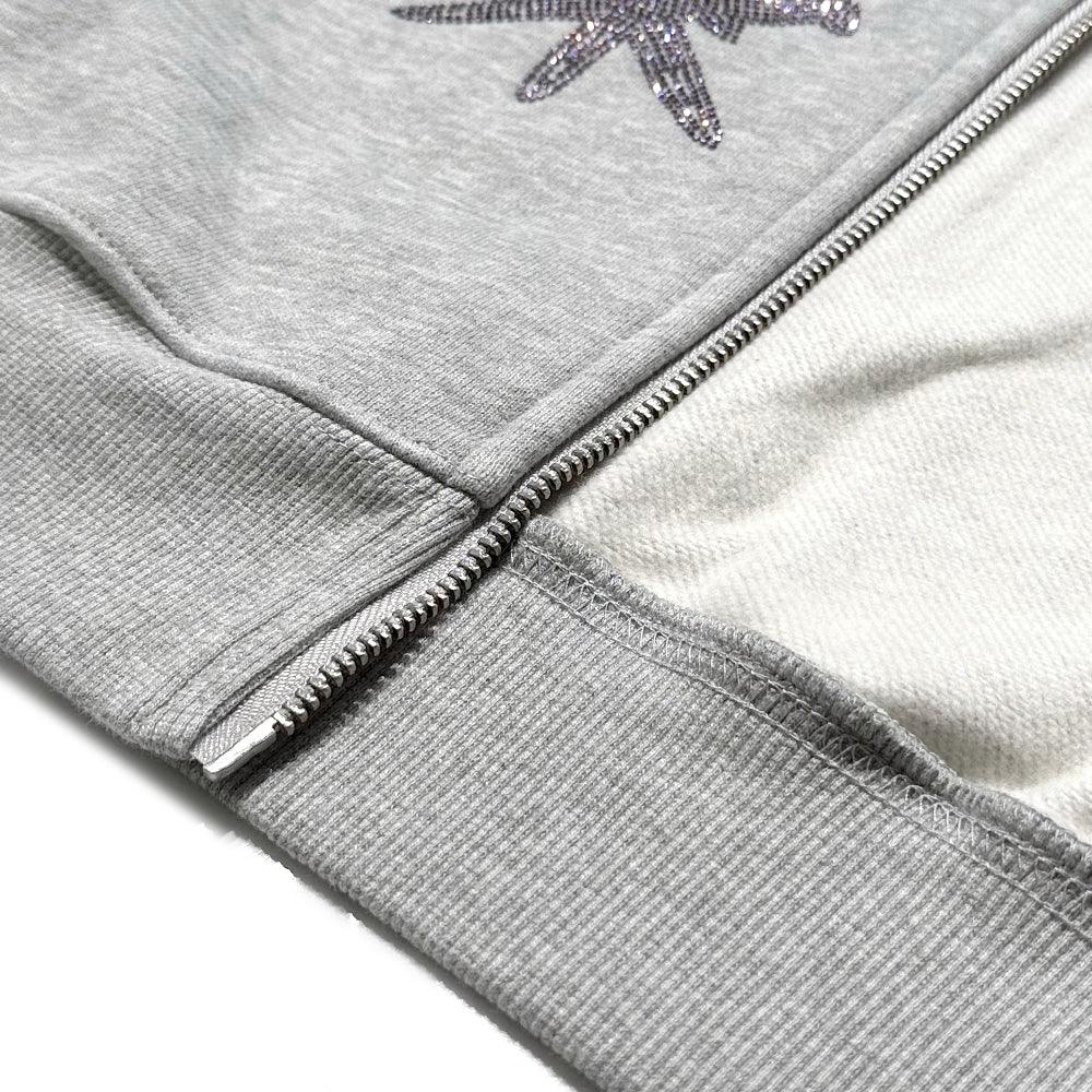 Dagger Rhinestone Zip Hoodie - UNKNOWN LONDON - VENTURER