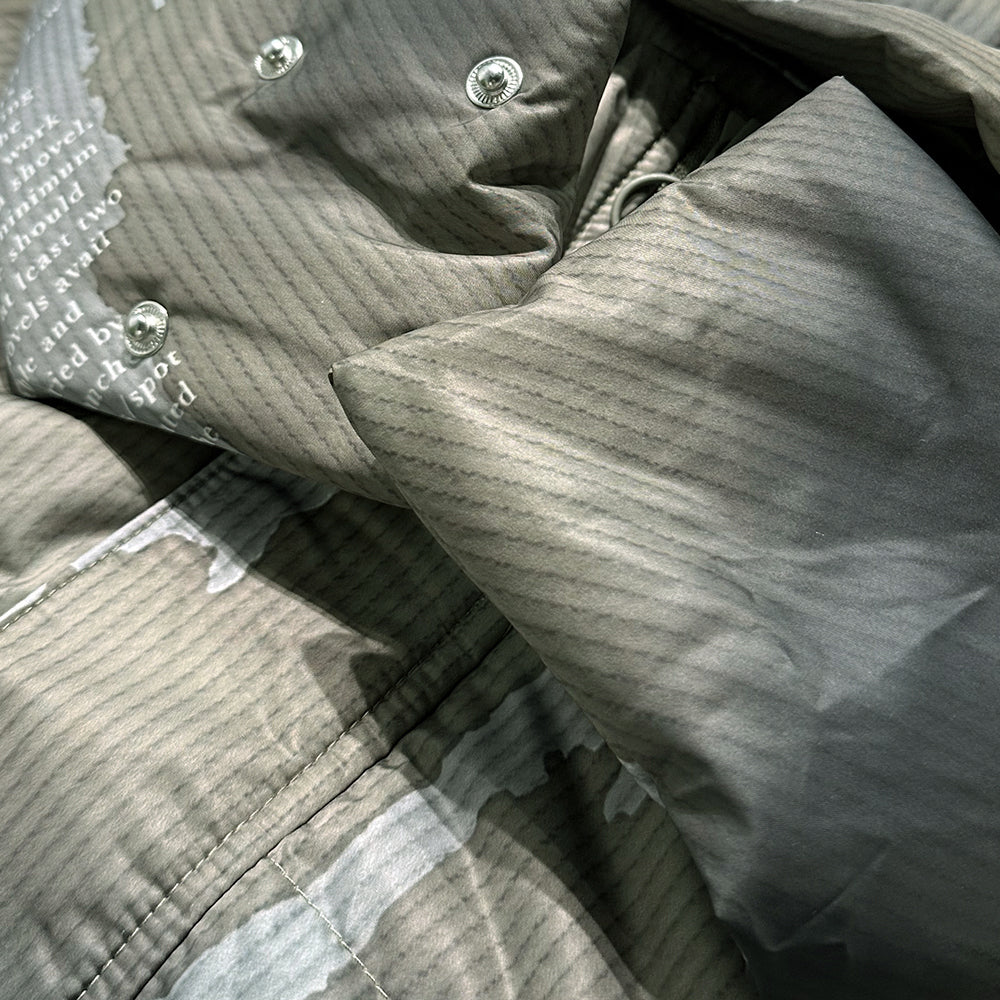 Ikat Camo Cropped Puffer Jacket