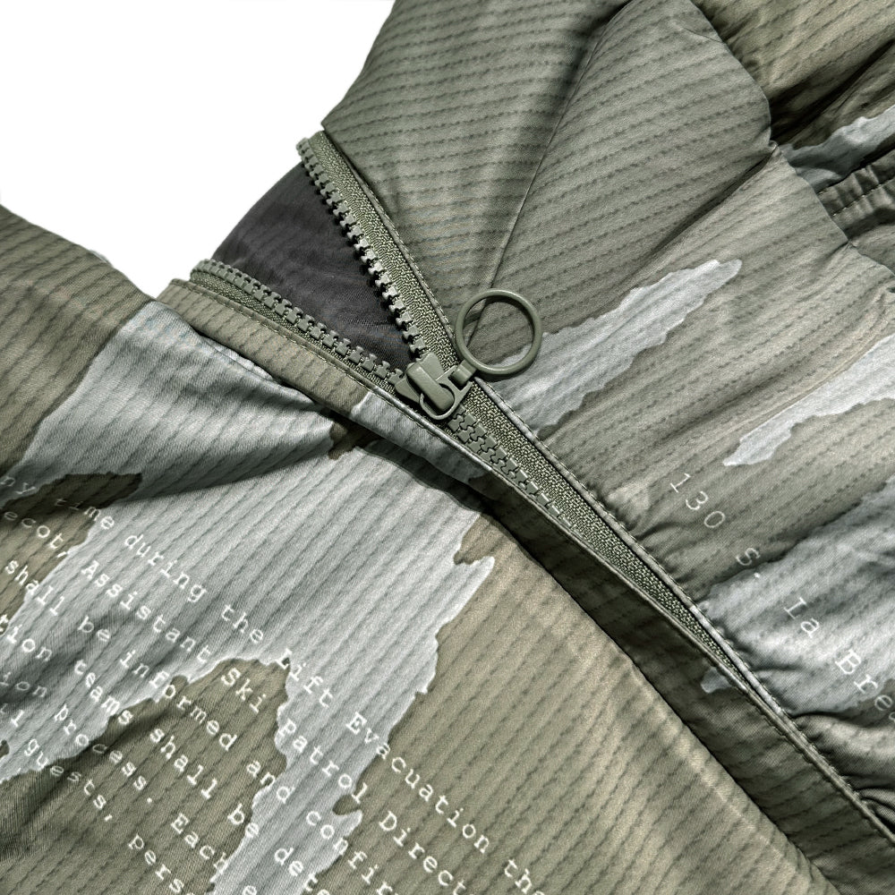 Ikat Camo Cropped Puffer Jacket