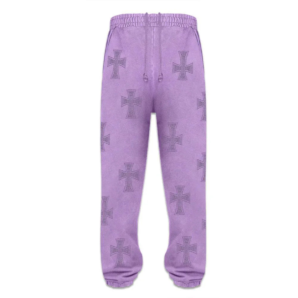 Cross Rhinestone Joggers - UNKNOWN LONDON - VENTURER