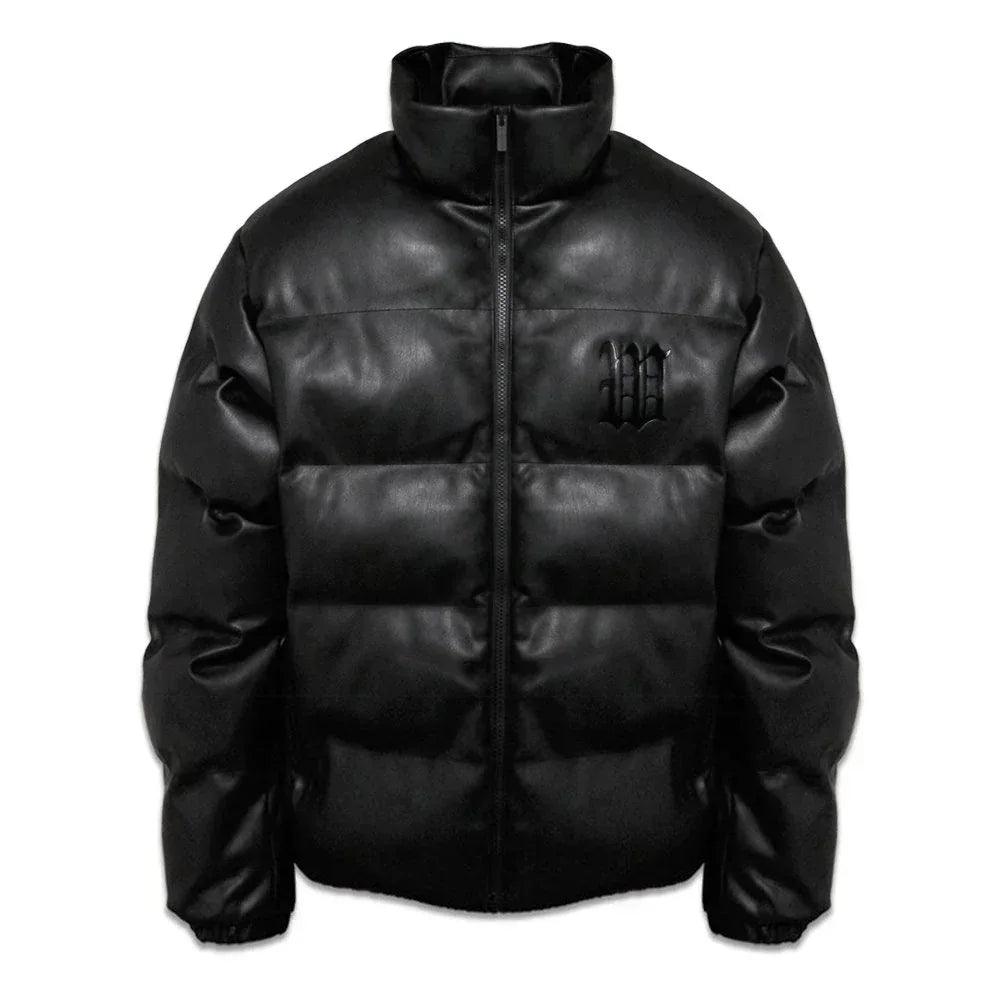 Faux Leather Hood Puffer Jacket - WASTED PARIS - VENTURER