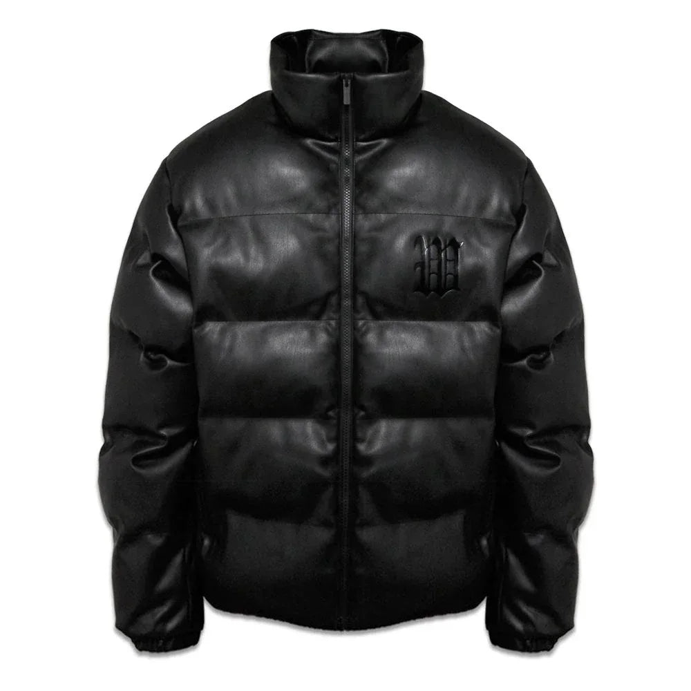 Faux Leather Hood Puffer Jacket - WASTED PARIS - VENTURER