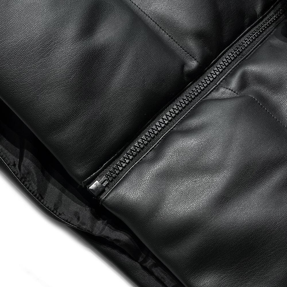 Faux Leather Hood Puffer Jacket - WASTED PARIS - VENTURER