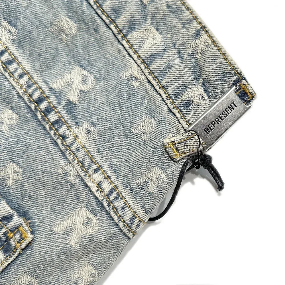 R3 Monogram Baggy Denim - REPRESENT - VENTURER