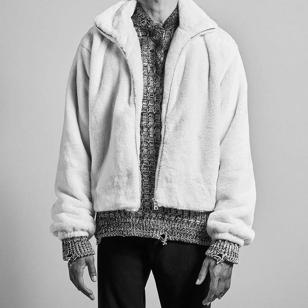 Chunky Gray Melange Cross Knit - ASKYURSELF - VENTURER