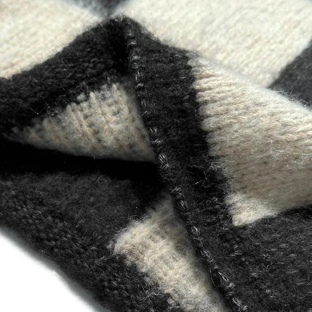Brushed Checkered Knit - ASKYURSELF - VENTURER
