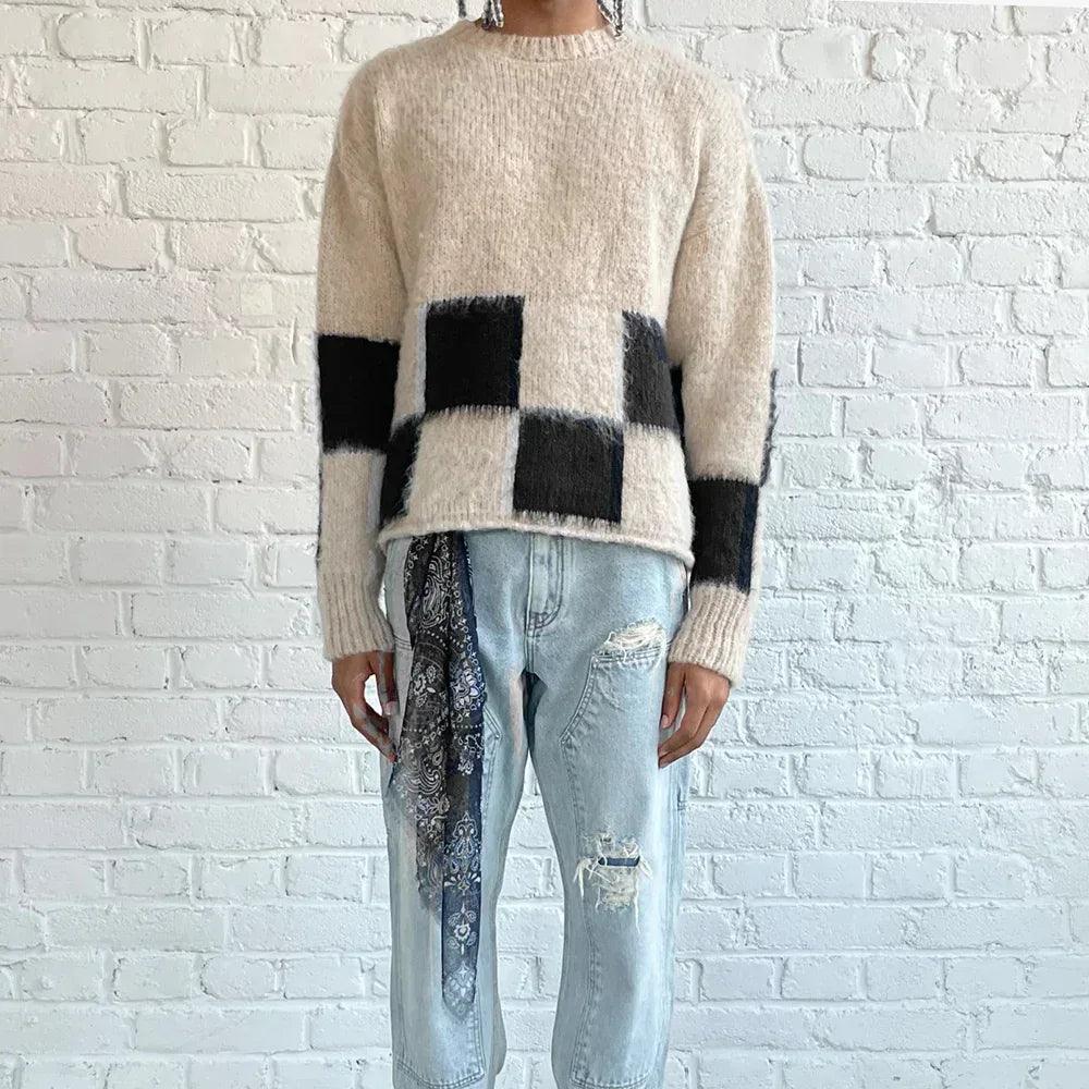 Brushed Checkered Knit - ASKYURSELF - VENTURER