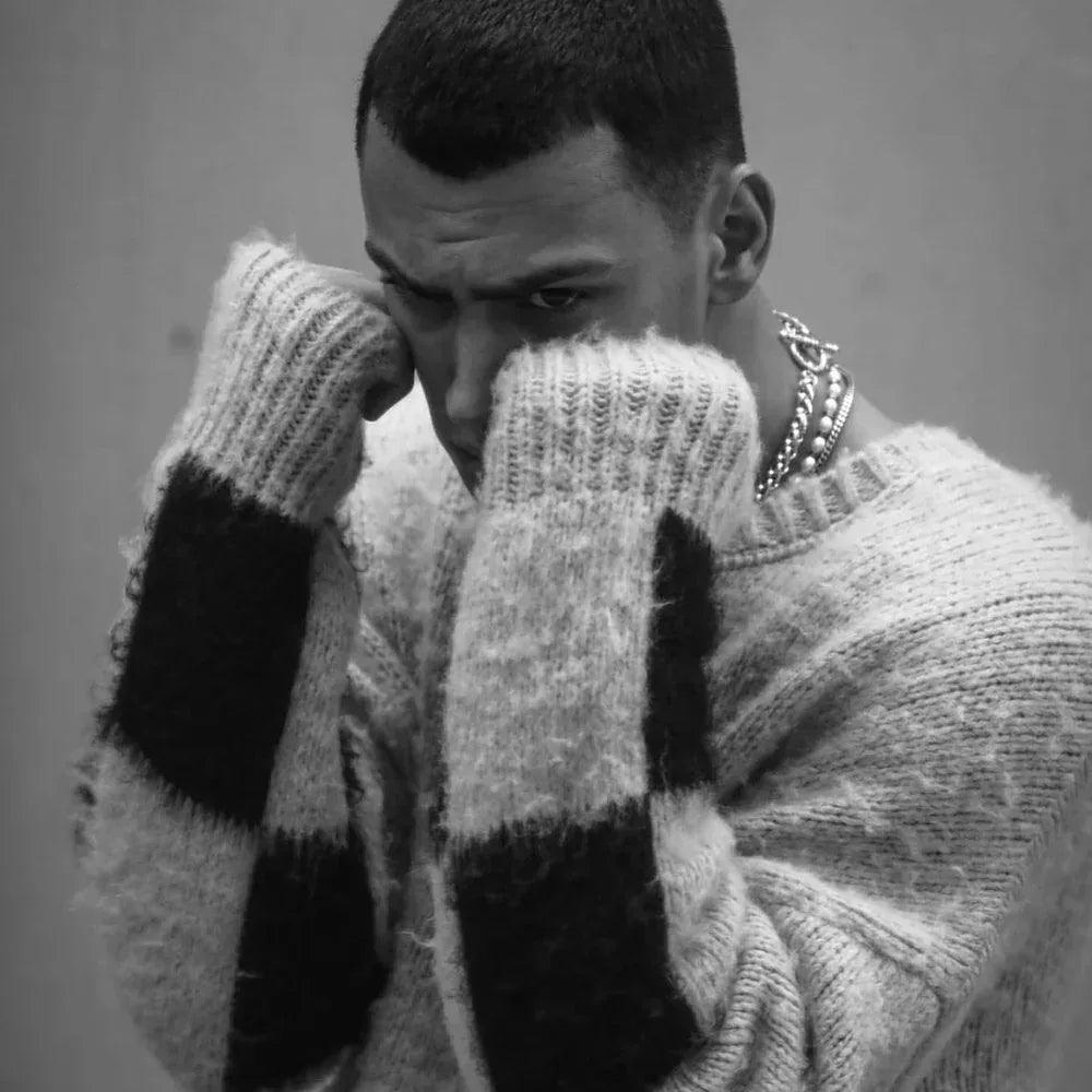 Brushed Checkered Knit - ASKYURSELF - VENTURER