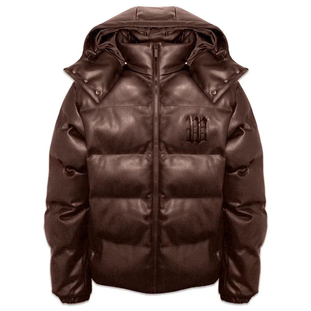 Faux Leather Hood Puffer Jacket - WASTED PARIS - VENTURER