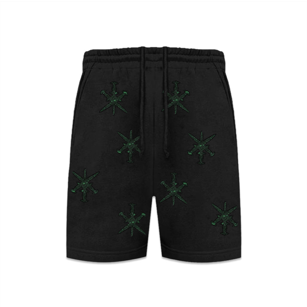 Dagger Rhinestone Shorts
