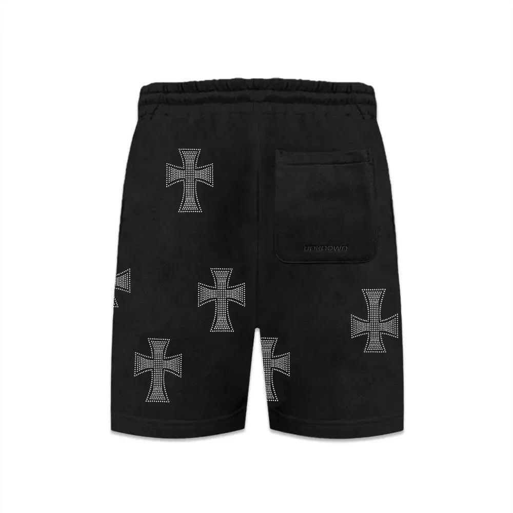 Cross Rhinestone Shorts - UNKNOWN LONDON - VENTURER