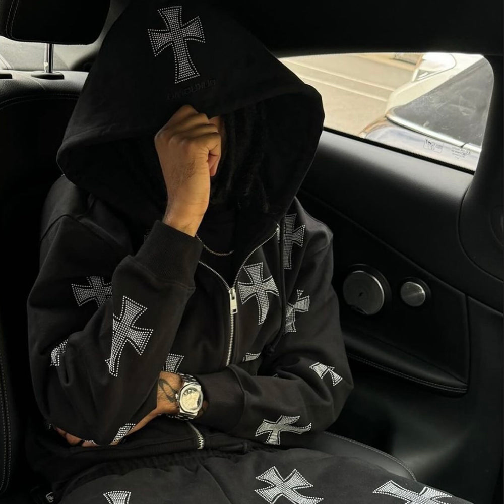 Cross Rhinestone Shorts