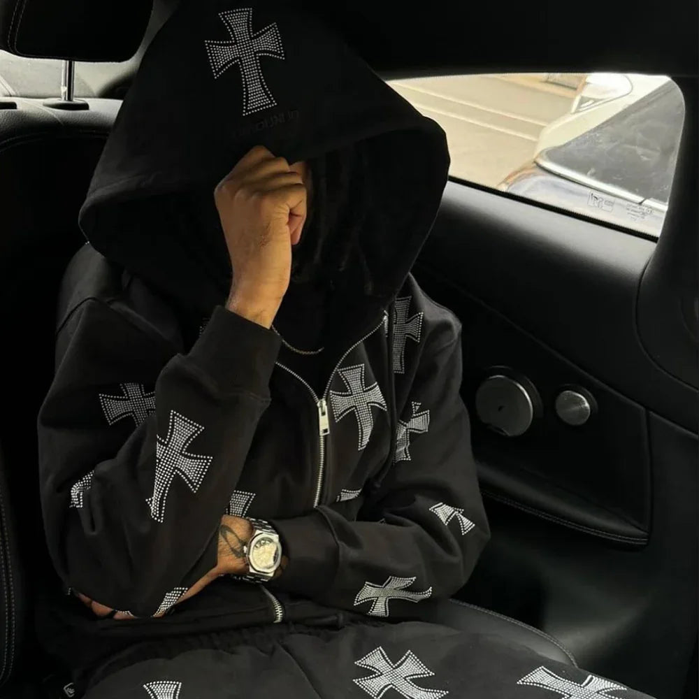 Cross Rhinestone Shorts - UNKNOWN LONDON - VENTURER