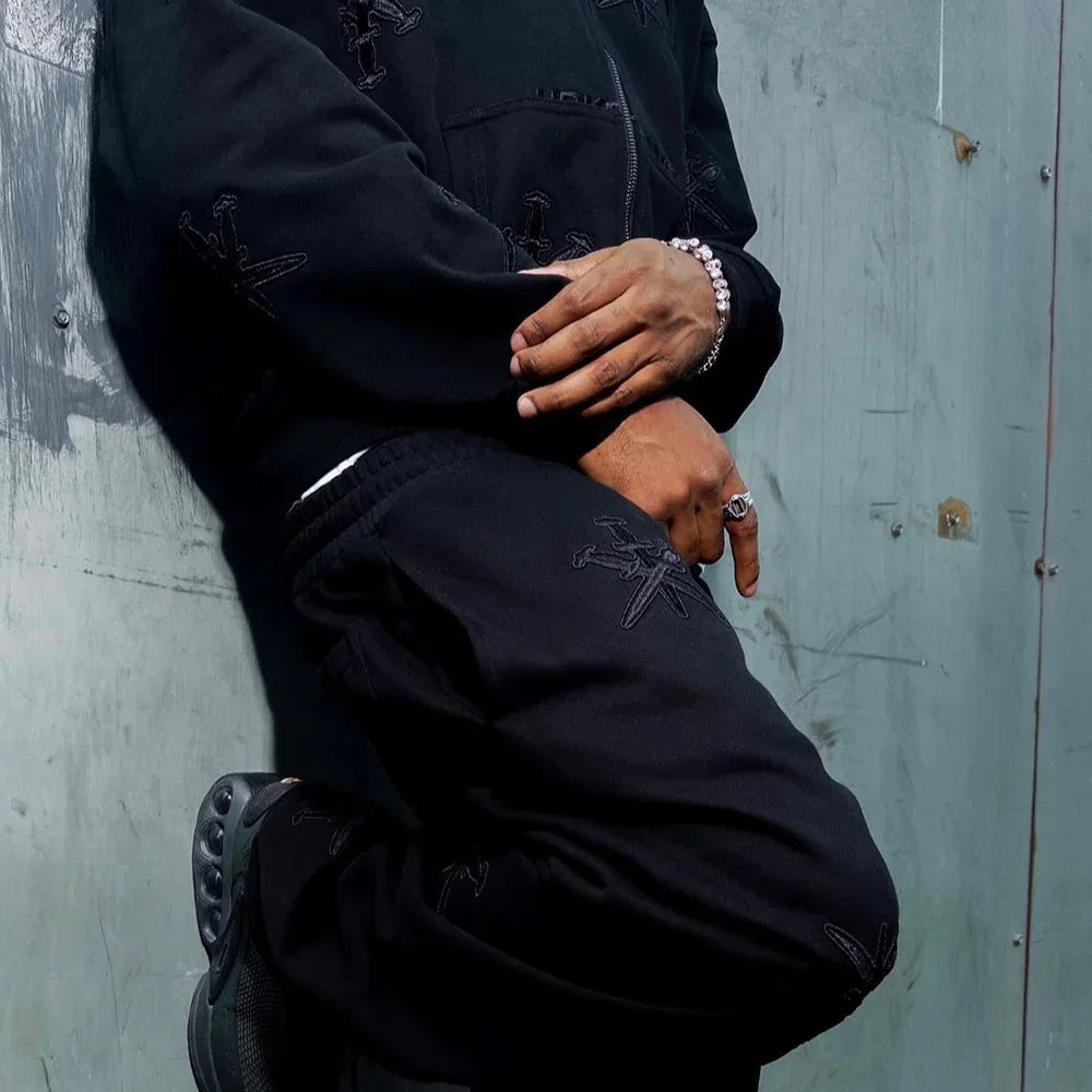 Dagger Embroidery Joggers - UNKNOWN LONDON - VENTURER