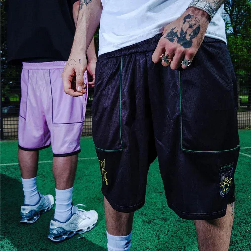 Monogram Football Shorts - UNKNOWN LONDON - VENTURER