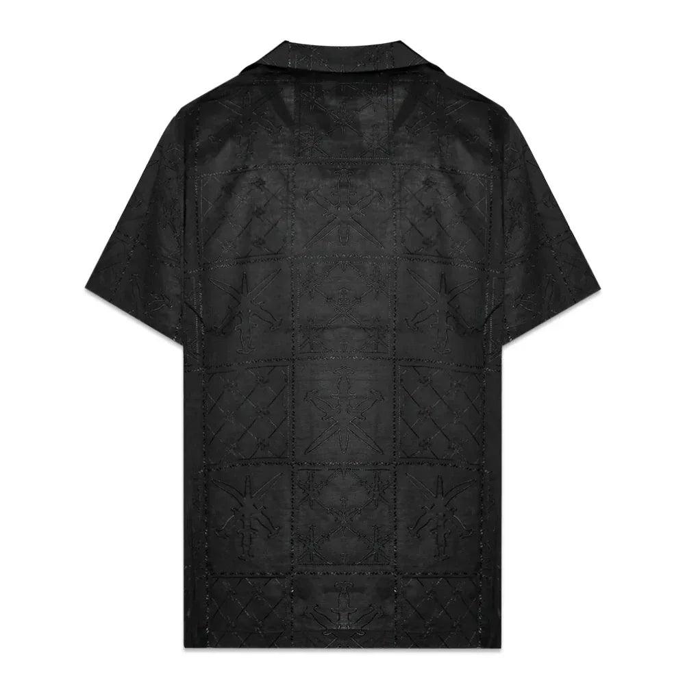 Dagger Monogram Embroidery Shirt - UNKNOWN LONDON - VENTURER