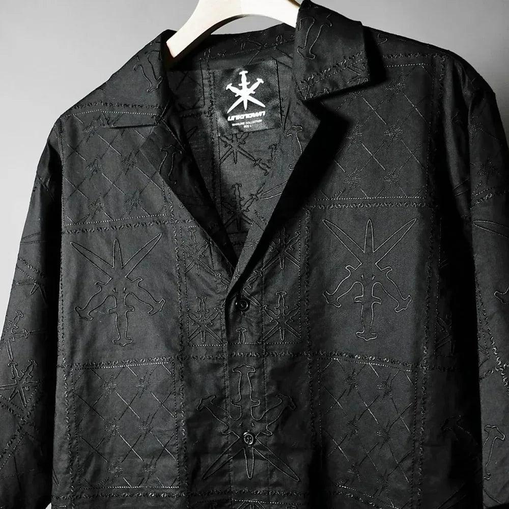 Dagger Monogram Embroidery Shirt - UNKNOWN LONDON - VENTURER