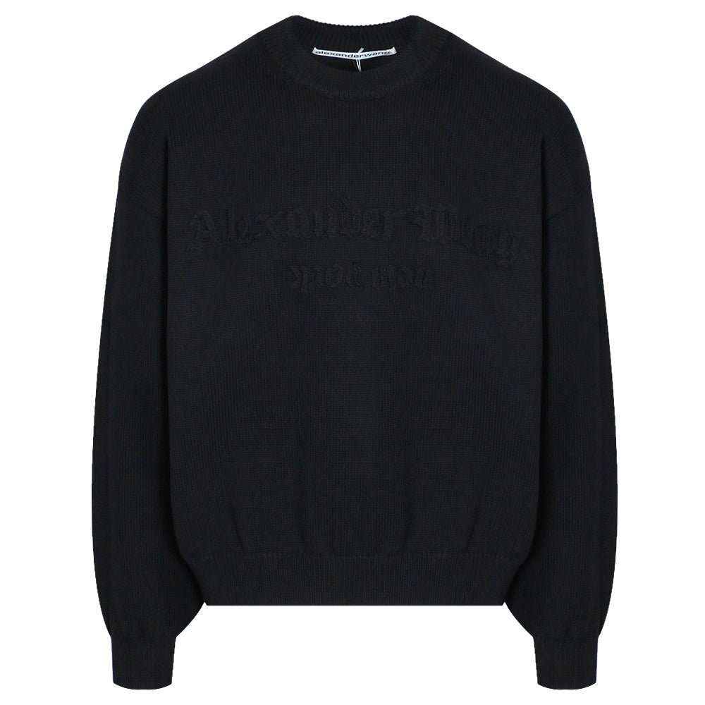 Crochet Logo Oversized Pullover