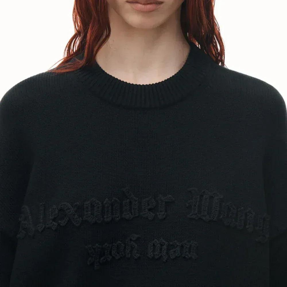 Crochet Logo Oversized Pullover - ALEXANDER WANG - VENTURER