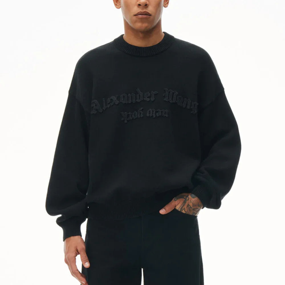 Crochet Logo Oversized Pullover - ALEXANDER WANG - VENTURER